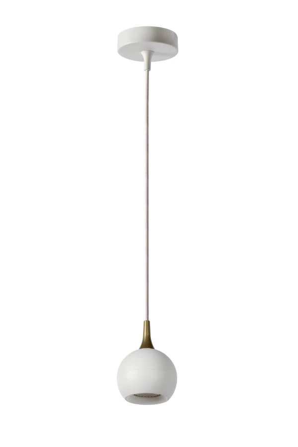 Lucide FAVORI - Hanglamp - Ø 9 cm - 1xGU10 - Wit - uitgezet
